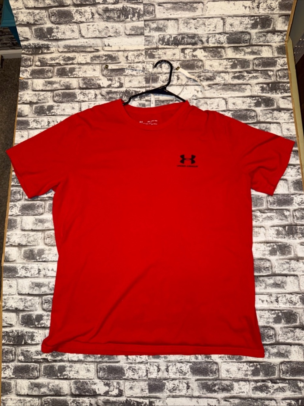 Men’s Under Armour Solid Red T Shirt; Size XXL, Loose Fit